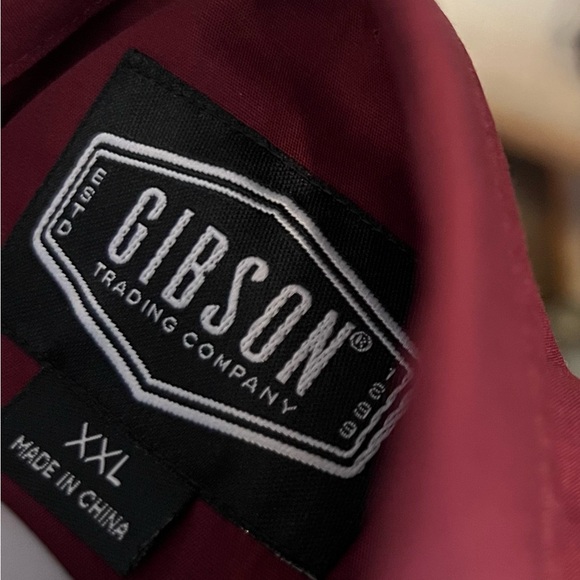Gibson Men's Maroon Western Snap Shirt - Picture 5 of 5